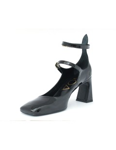 Noa Decollette Mary Jane Doppio Braccialetto Vernice Nero