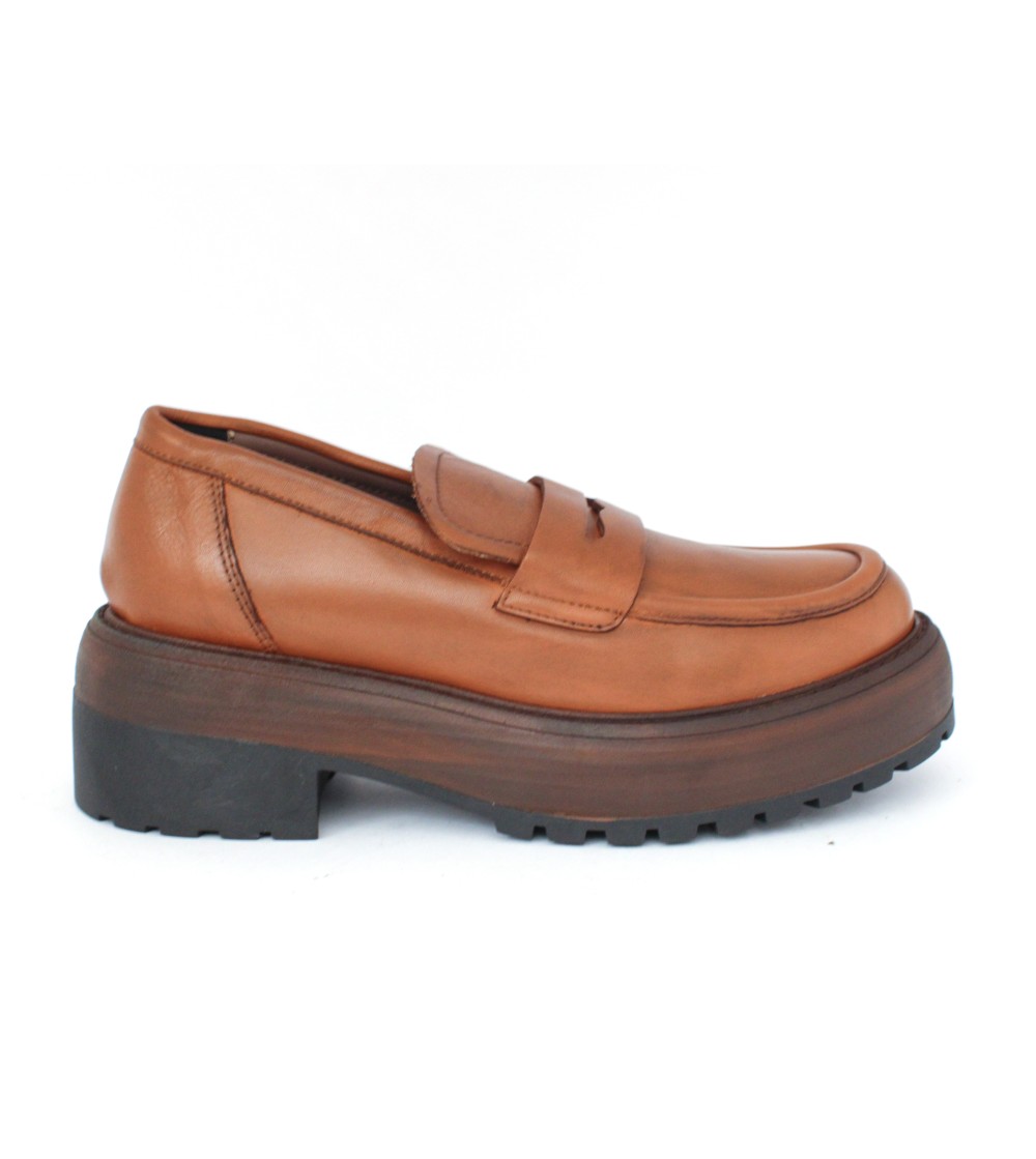 Studio Firenze Mocassino Doppio Volume Nappa Cuoio