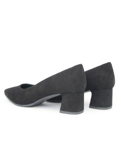 Le Gazzelle Decollette Punta Tacco Largo Medio Nero