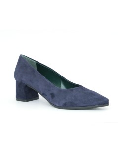 Le Gazzelle Decollette Punta Tacco Largo Medio Blu Abisso