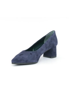 Le Gazzelle Decollette Punta Tacco Largo Medio Blu Abisso