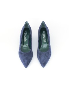 Le Gazzelle Decollette Punta Tacco Largo Medio Blu Abisso