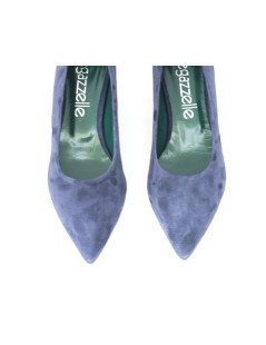 Le Gazzelle Decollette Punta Tacco Largo Medio Blu Abisso