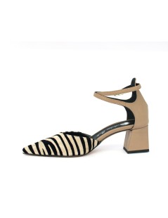 Andrea Pinto Decollette Braccialetto Zebra Tortora