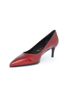 Noa Decollette Punta Tacco Medio Vernice Perlata Rosso