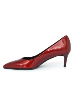 Noa Decollette Punta Tacco Medio Vernice Perlata Rosso