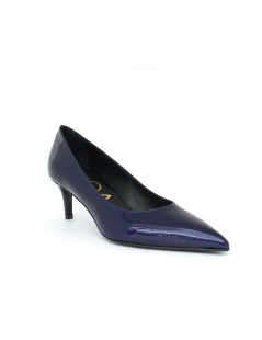 Noa Decollette Punta Tacco Medio Vernice Perlata Blu