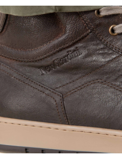 Nero Giardini Sneakers Alta Lacci e Zip Laterale Testa di Moro