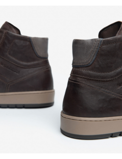 Nero Giardini Sneakers Alta Lacci e Zip Laterale Testa di Moro