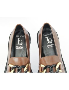 Luca Grossi Mocassino Fondo Carro Light Caten Marrone