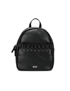 Cult Zaino Strass Rouches con Tasca Frontale e Zip Nero