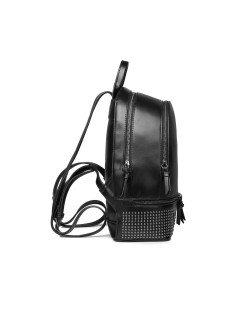 Cult Zaino Medio Doppia Zip Tasca Fondo con Borchie Nero