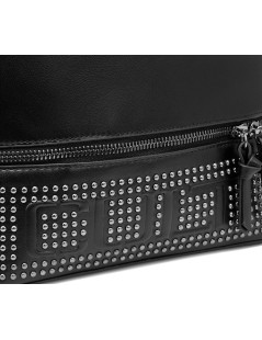 Cult Zaino Medio Doppia Zip Tasca Fondo con Borchie Nero