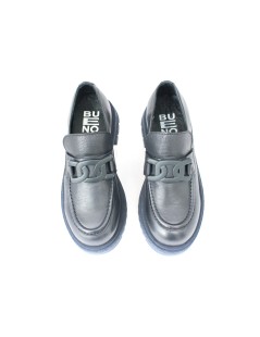 Bueno Mocassino Vaschetta Caten Fondo Carro Nappa Blu