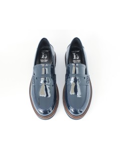 Luca Grossi Mocassino Donna College Medio Guardiolo Vernice Blu