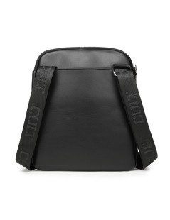 Cult Tracolla Uomo Piccola Tasca con Bottone Avanti Retro Aperta Sopra Zip  Nero