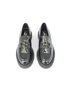 Luca Grossi Mocassino Fondo Carro Light Scudo Vernice Nero