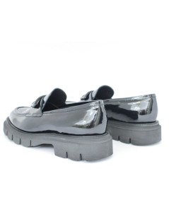 Luca Grossi Mocassino Fondo Carro Light Scudo Vernice Nero
