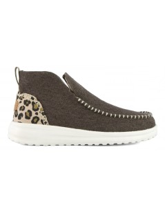 Hey Dude Stivaletto Vaschetta Cuciture Retro Leopardo