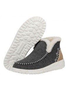 Hey Dude Stivaletto Vaschetta Cuciture Dettagli Ricami Grigio