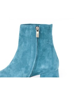 Cristian Daniel Tronchetto Tacco Medio Camoscio Turchese