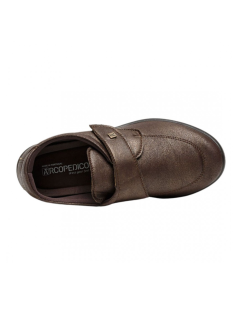 Arcopedico Mocassino Donna Comfort Velcro Bronzo