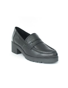 Cinzia Soft Mocassino College Tacco Medio Nappa Nero