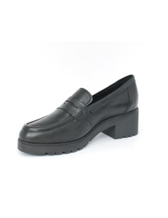 Cinzia Soft Mocassino College Tacco Medio Nappa Nero