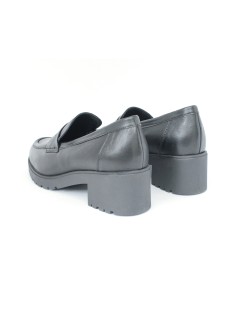 Cinzia Soft Mocassino College Tacco Medio Nappa Nero