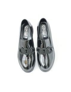 Cinzia Soft Mocassino SlipOn Strass Naplak Nero