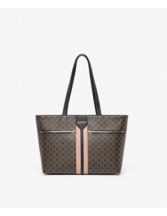 Nero Giardini Borsa a Spalla Doppia Zip Frontale Chiusura Zip Superiore Logo Testa di Moro