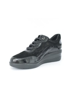 Cinzia Soft Sneakers Comfort Agile Camoscio Nero