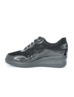 Cinzia Soft Sneakers Comfort Agile Camoscio Nero
