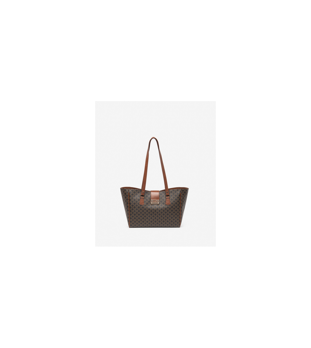 Nero Giardini Borsa a Spalla Chiusura Zip e Gancio Tasca Retro Logo Testa di Moro