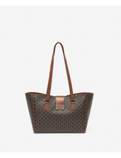 Nero Giardini Borsa a Spalla Chiusura Zip e Gancio Tasca Retro Logo Testa di Moro