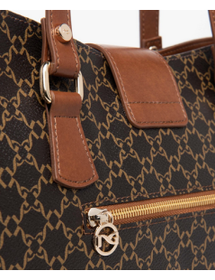 Nero Giardini Borsa a Spalla Chiusura Zip e Gancio Tasca Retro Logo Testa di Moro