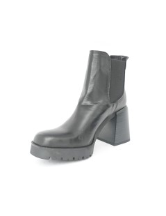 Carla De' Medici Tronchetto Tacco Alto Carro Elastici Laterali Nero