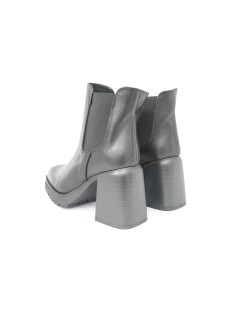 Carla De' Medici Tronchetto Tacco Alto Carro Elastici Laterali Nero