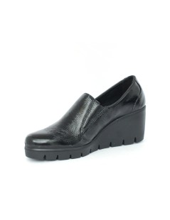 Enval Soft Mocassino Zeppa Alta Liscio Nero