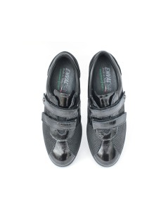 Enval Soft Sneakers Classic 2 Velcro Nappa Tessuto Elastico Nero