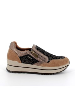 IGI&Co Sneakers Slipon Balance Zip Camoscio Caramel