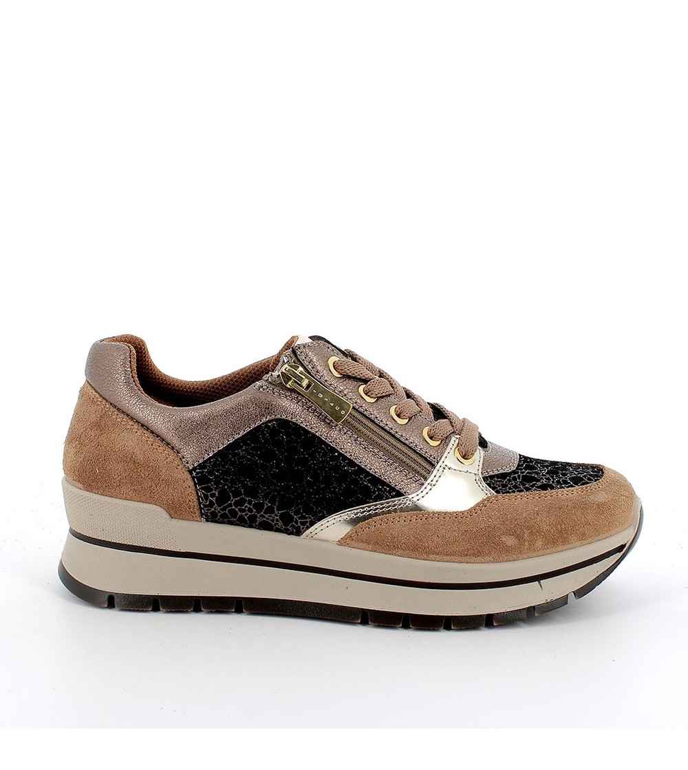 IGI&Co Sneakers Balance Vaschetta Zip Caramel Bronzo