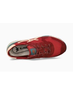 AllRounder Sneakers Ginnico Camoscio e Tessuto Rosso