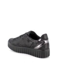 IGI&Co Sneakers Vegan Fondo Multirighe Laminato Nero