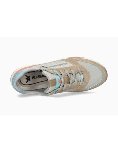 AllRounder Sneakers Camoscio e Tessuto Zip Laterale e Lacci Tortora