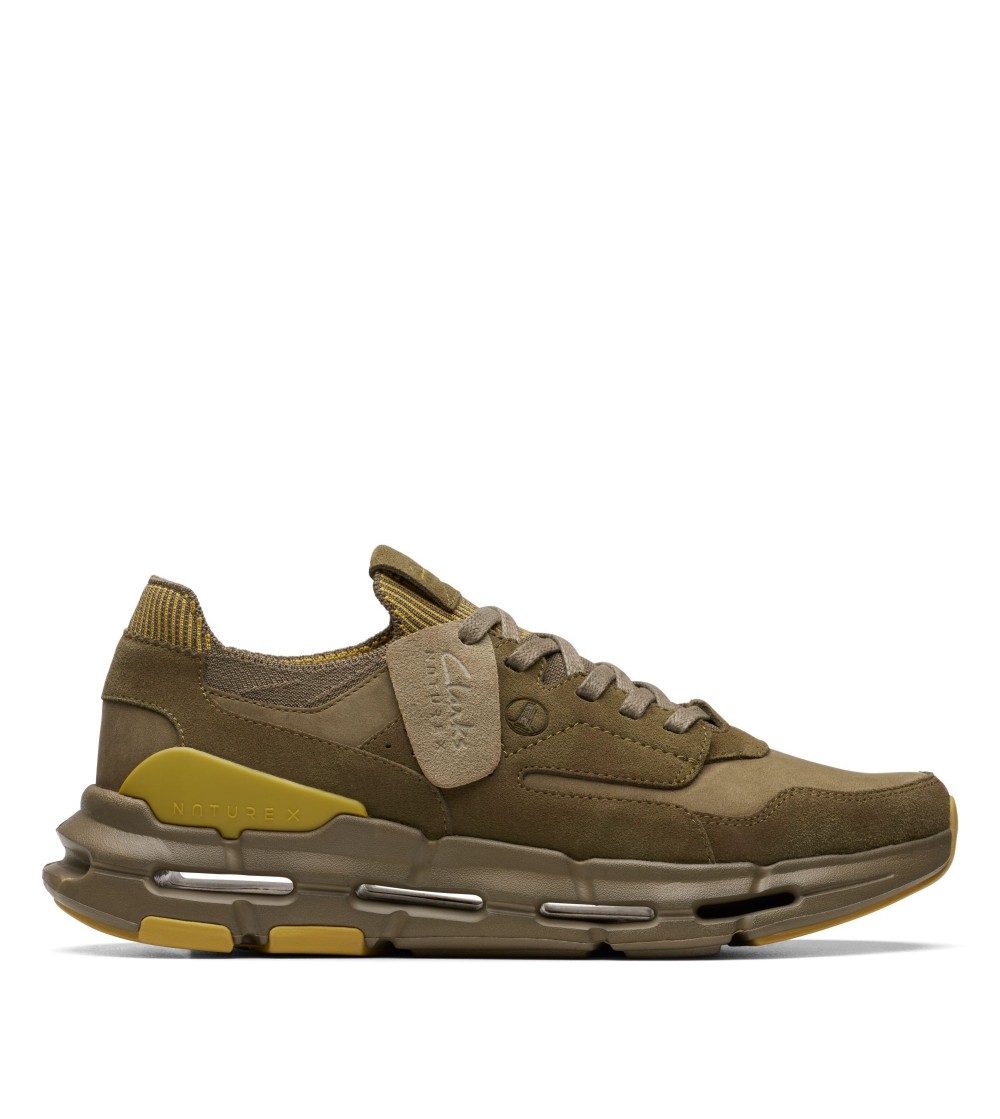 Clarks Sneakers Uomo NXE Volume Light Camoscio Multi Oliva