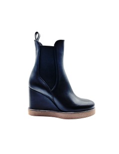 Lorenzo Mari  Tronchetti Zeppa Alta Beat fasciata Nero