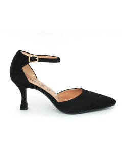 Cinzia Soft Decollette Tacco Medio Braccialetto Camoscio Nero