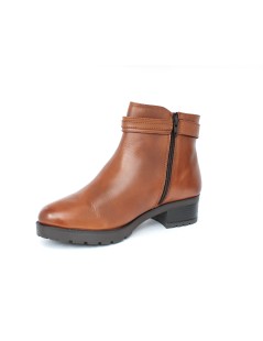 Cinzia Soft Tronchetto Tacco Medio Fibbia Nappa Marrone