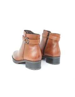 Cinzia Soft Tronchetto Tacco Medio Fibbia Nappa Marrone